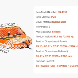 1-4-Person Towable Boat Tube