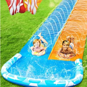 22.5ft Backyard Water Slide with Boards